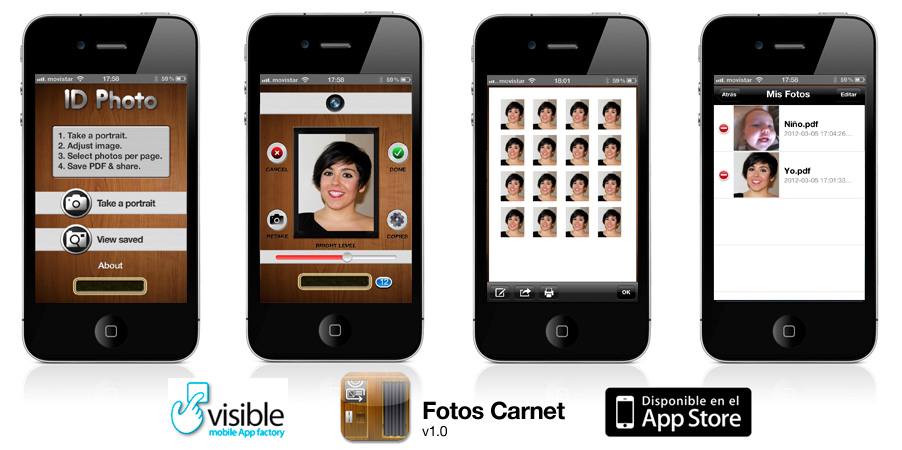 App para iPhone Fotos Carnet