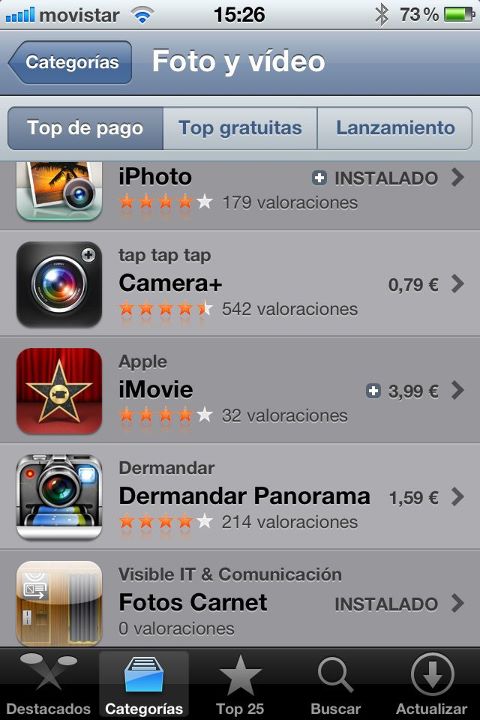 Fotos Carnet App para iPhone